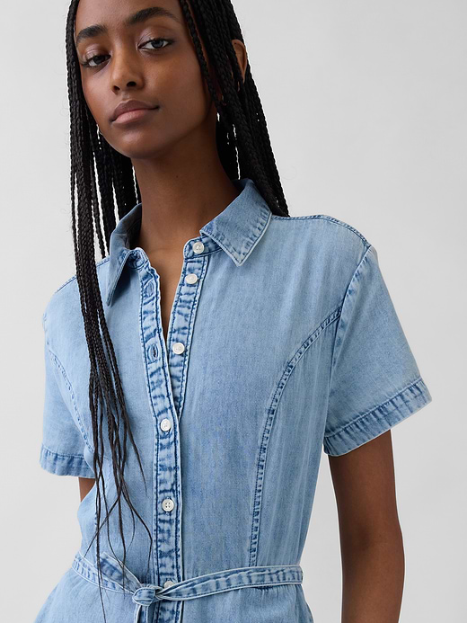 Gap Denim Tie-Waist Midi Shirtdress — photo 5