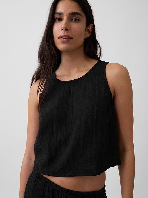 Gap Cotton Gauze Racer Shell Tank Top — photo 5
