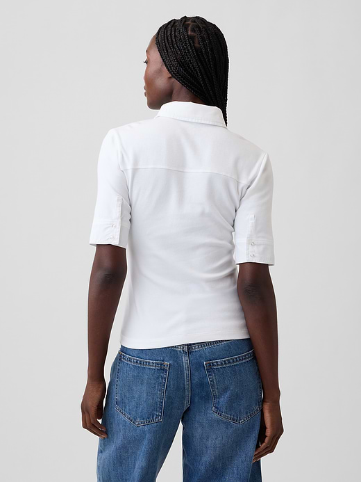 Gap Modern Elbow-Sleeve Utility T-Shirt — photo 4