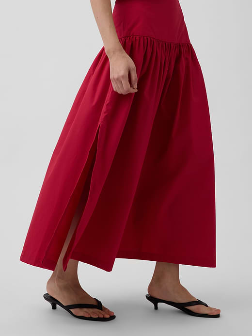 Gap Poplin Drop-Waist Maxi Skirt — photo 5
