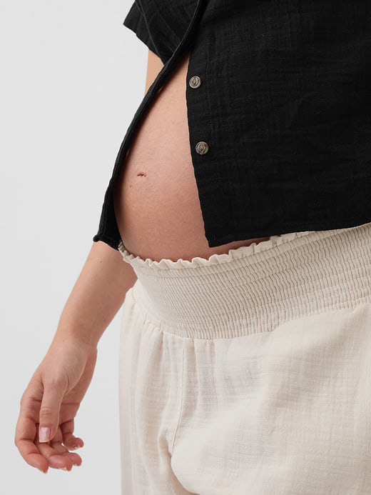 Gap Maternity Cotton Gauze Full Panel Pants — photo 5