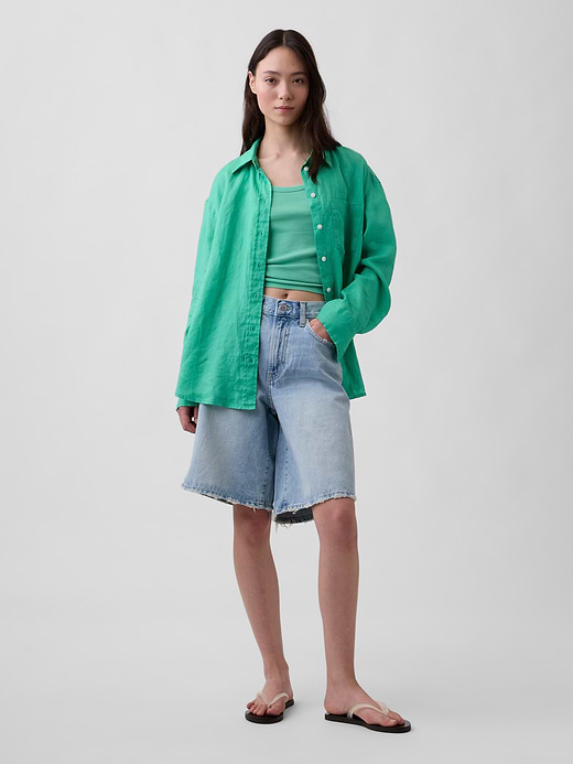 Gap 100% Linen Oversized Shirt — photo 3