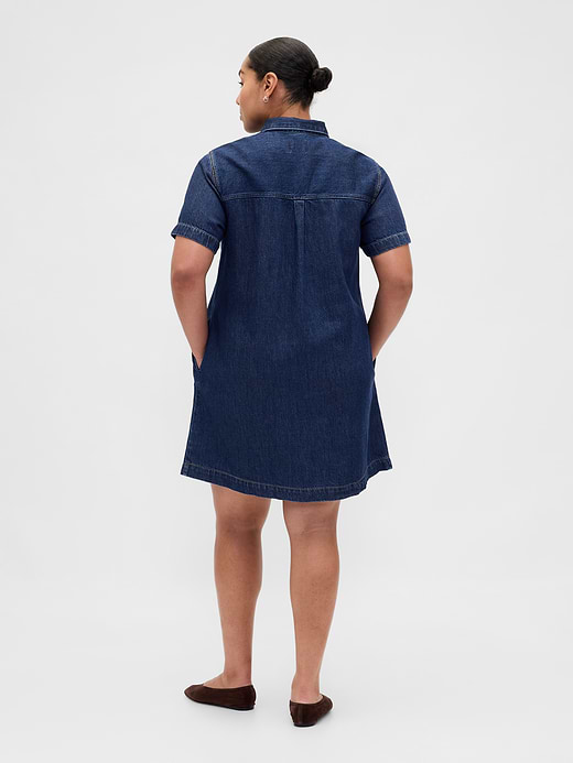 Gap UltraSoft Denim Popover Mini Dress — photo 7