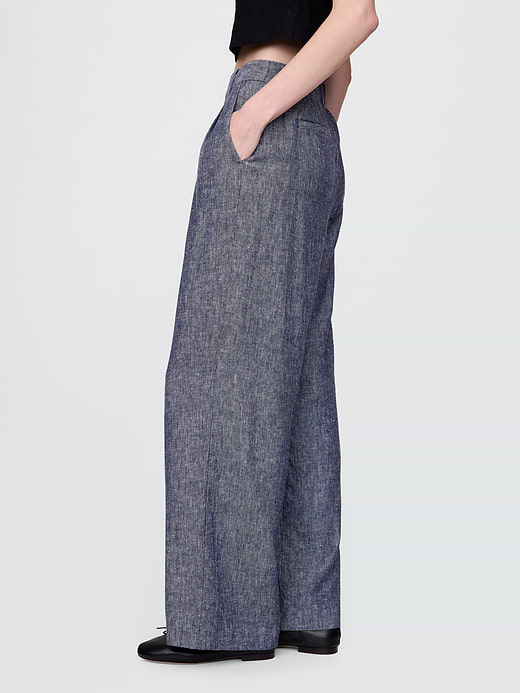 Gap 365 High Rise Linen-Blend Trousers — photo 4