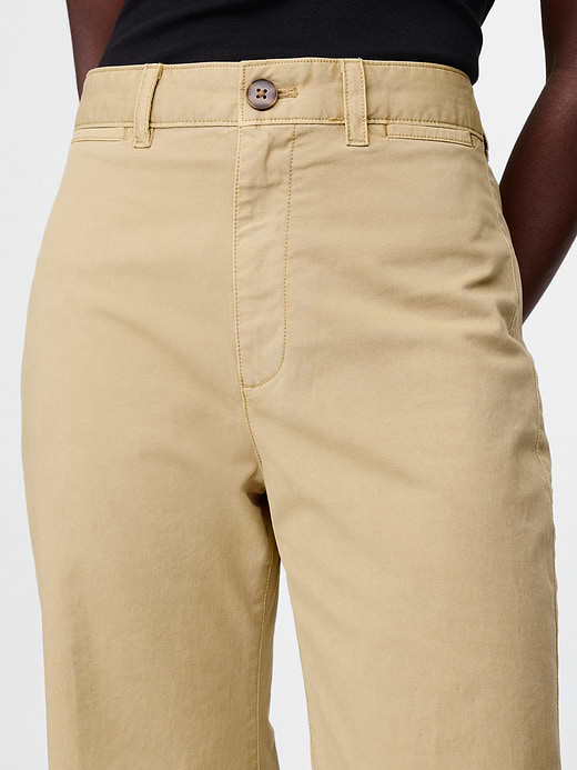 Gap High Rise Stride Wide-Leg Ankle Khakis — photo 9