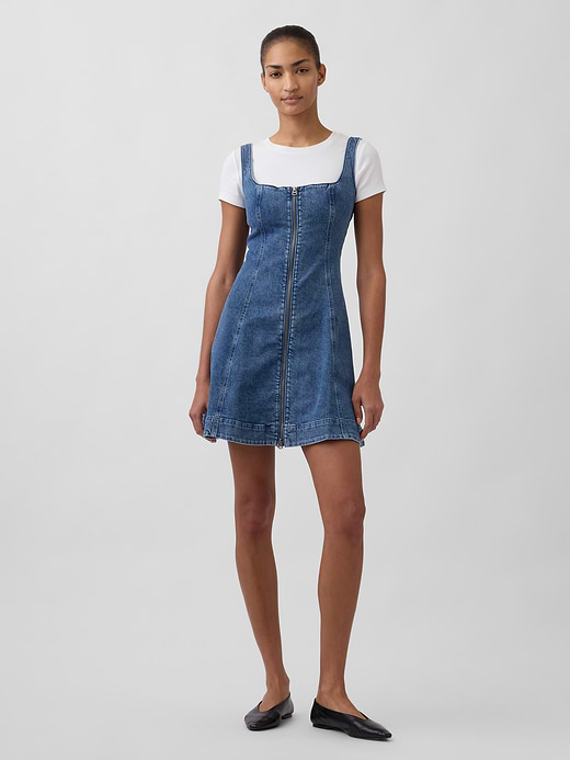 Gap Denim Zip-Front Mini Dress — photo 1