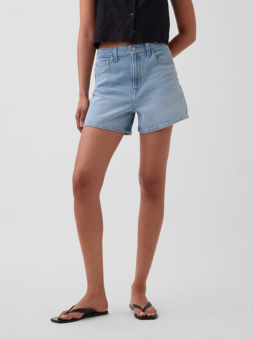 Gap 3.5" High Rise Relaxed Straight Denim Shorts — photo 3
