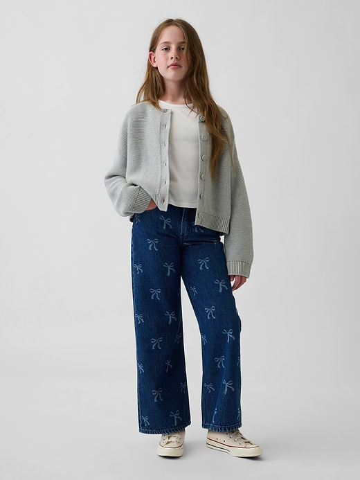 Gap Kids Low Rise Stride Wide-Leg Jeans — photo 6
