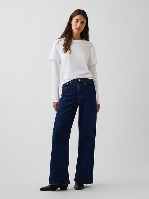 Gap High Rise Stride Wide-Leg Jeans — photo 1