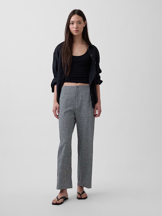 Gap Linen-Blend Relaxed Straight Ankle Pants — photo 7