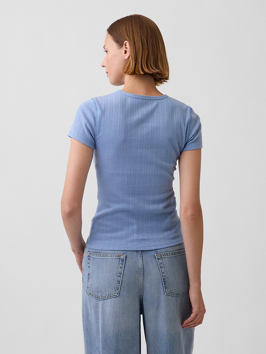 Gap Pointelle Crew T-Shirt — photo 4