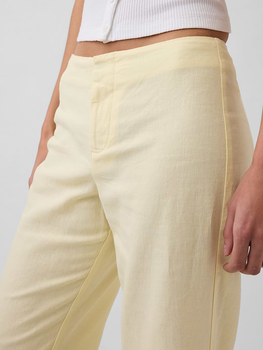 Gap Low Rise Linen-Blend Flare Pants — photo 6