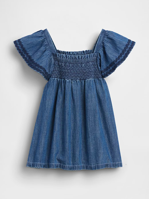 Gap Baby Smocked Denim Dress — photo 3