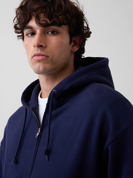 Gap VintageSoft Oversized Crop Zip Hoodie — photo 5