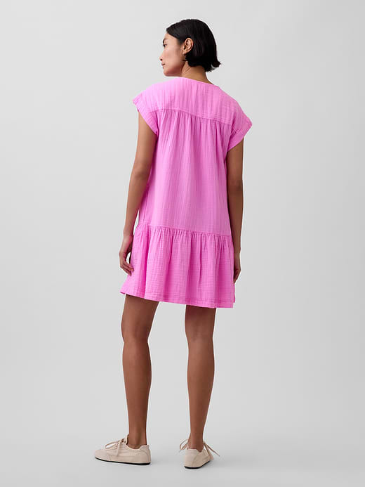 Gap Cotton Gauze Drop-Waist Shirtdress — photo 3