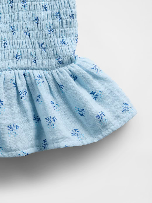 Gap Kids Cotton Gauze Smocked Peplum Top — photo 6