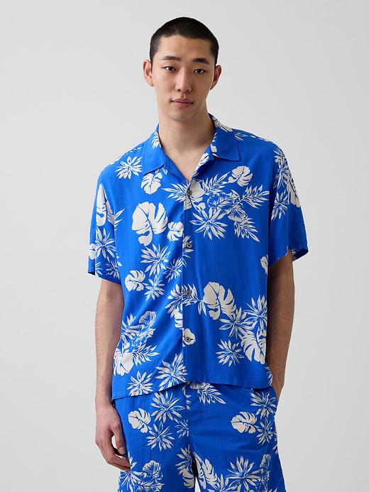 Gap Relaxed Camp Collar Shirt — photo 1
