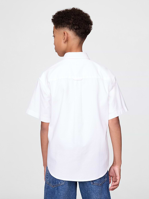Gap Kids Uniform Relaxed Oxford Shirt — photo 10