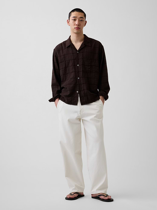 Gap Relaxed Straight-Hem Seersucker Shirt — photo 3