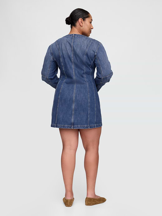 Gap Denim Barrel-Sleeve Mini Dress — photo 7