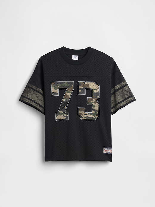 Gap Kids Mesh Oversized Graphic Jersey T-Shirt — photo 3