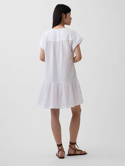 Gap Cotton Gauze Drop-Waist Shirtdress — photo 3