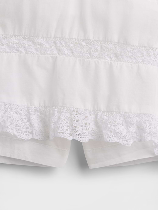 Gap Pintuck Lace-Trim Easy Mini Skort — photo 6