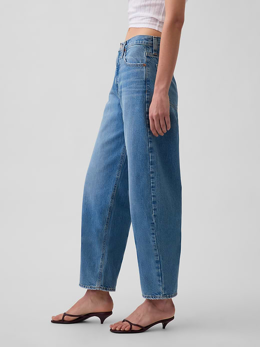 Gap High Rise Crop Barrel Jeans — photo 4