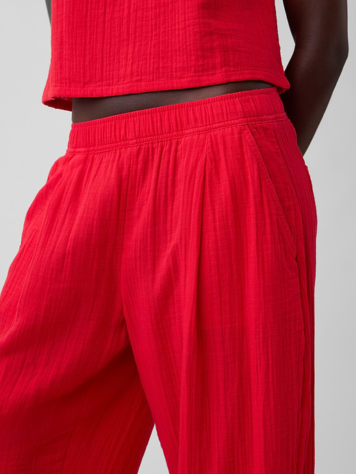 Gap Cotton Gauze Easy Barrel Pants — photo 7