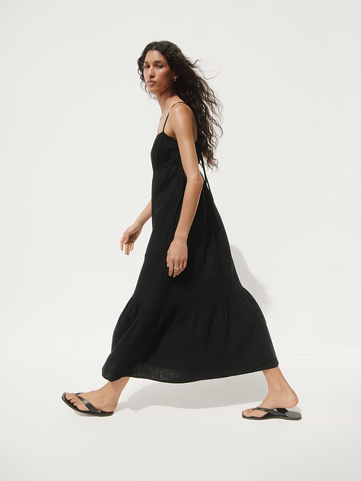 Gap Cotton Gauze Tiered Empire Waist Dress — photo 7