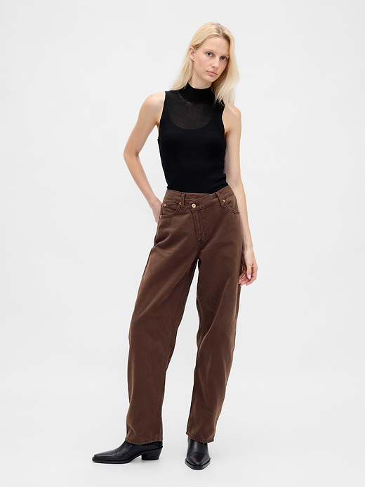 Gap High Rise Barrel Jeans — photo 1