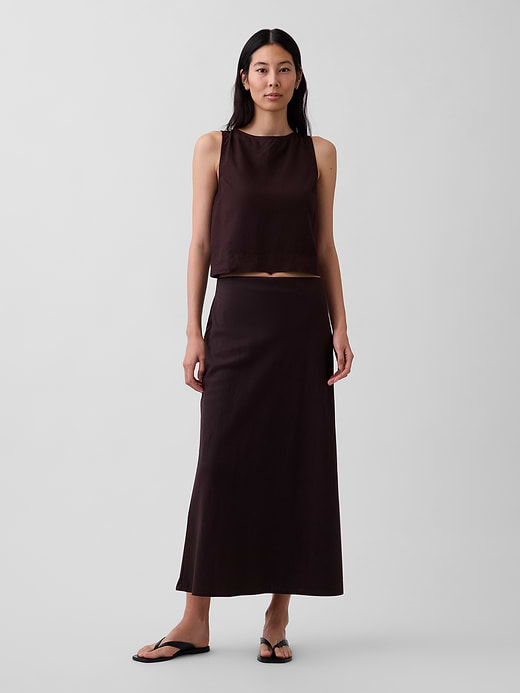 Gap Linen-Blend Maxi Slip Skirt — photo 1
