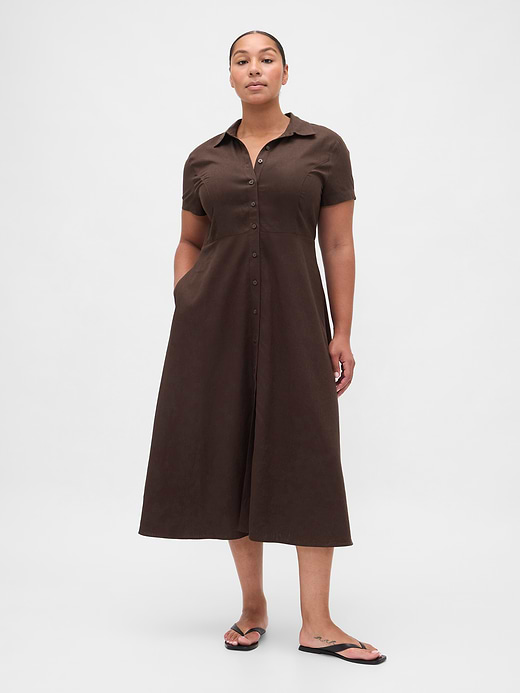 Gap Linen-Blend Midi Shirtdress — photo 6
