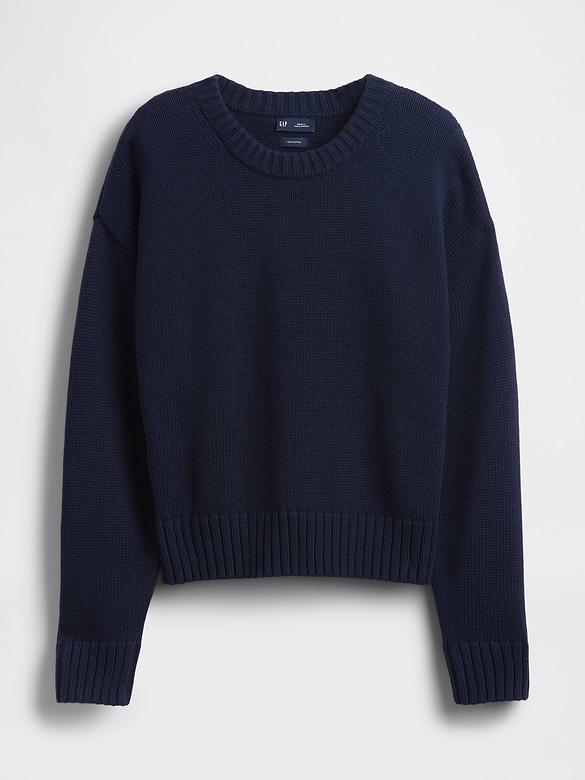 Gap 100% Cotton Oversized Crop Sweater — photo 6