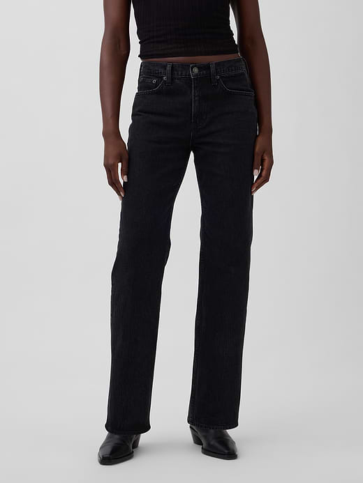 Gap Mid Rise Relaxed Straight Jeans — photo 3