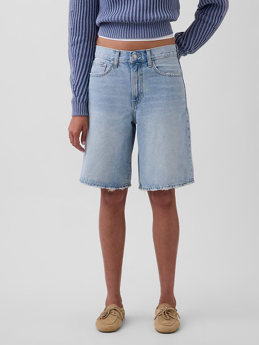 Gap 11" Mid Rise Longline Denim Shorts — photo 3