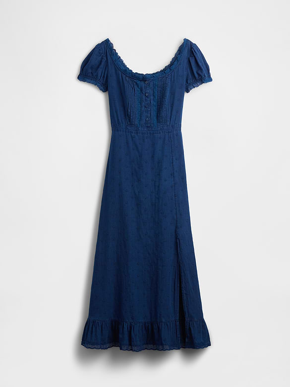 Gap Embroidered Puff-Sleeve Maxi Dress — photo 7