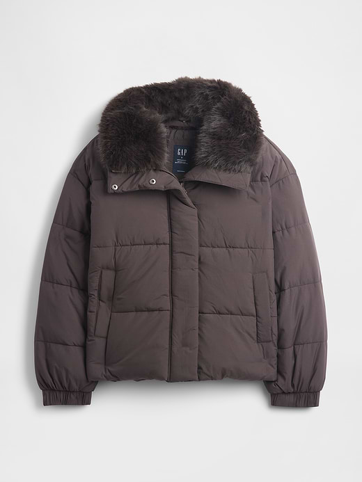 Gap Faux Fur-Trim Puffer Jacket — photo 6