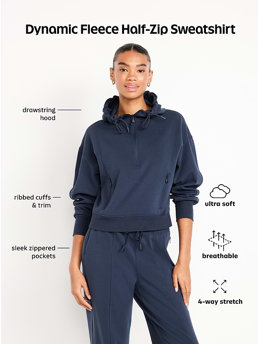 Old Navy Dynamic Fleece Half-Zip Hoodie Sweatshirt — photo 8