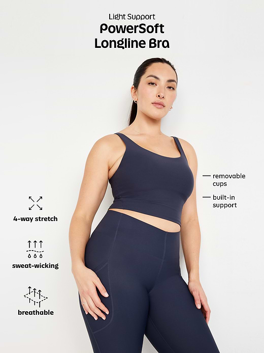 Old Navy Light Support PowerSoft Longline Sports Bra — photo 10