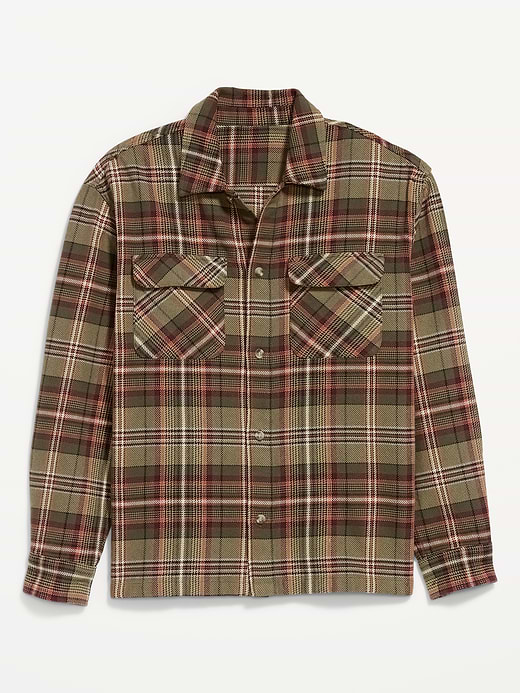 Old Navy Long-Sleeve Heavyweight Plaid Flannel Pocket Shirt — photo 5