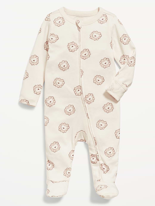 Old Navy 2-Way-Zip Printed Sleep & Play Footed One-Piece for Baby — photo 1