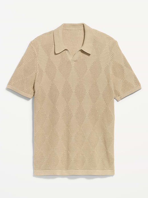 Old Navy Mixed-Stitch Polo Sweater — photo 5
