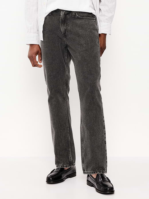 Old Navy Structured Straight Non-Stretch Jeans — photo 3