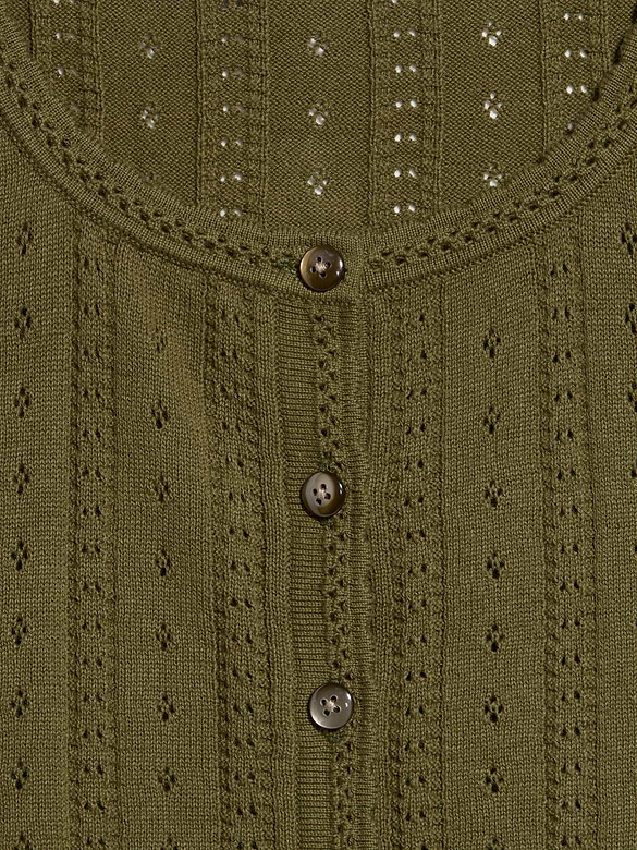 Old Navy Seaside Cotton Short-Sleeve Button-Down Sweater — photo 7