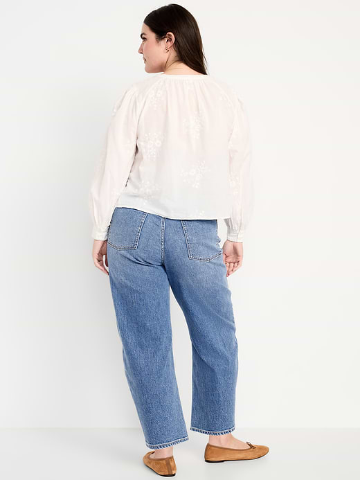Old Navy High-Waisted Wow Barrel-Leg Ankle Jeans — photo 8