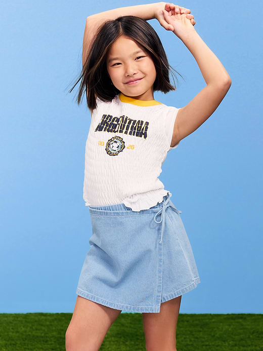 Old Navy FIFA World Cup 26™ Brazil Smocked Graphic T-Shirt for Girls — photo 1