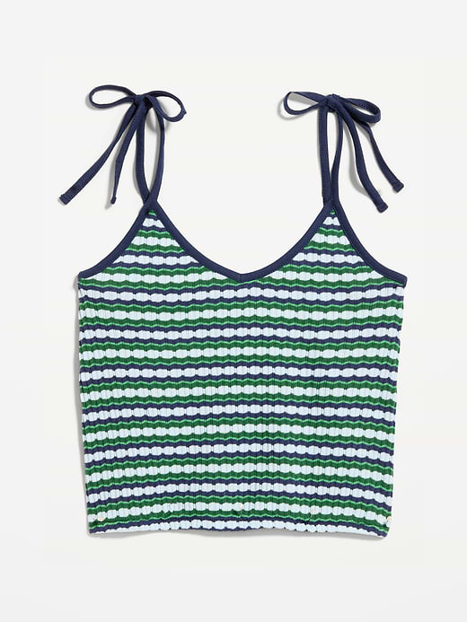 Old Navy Sleeveless Pointelle Tie-Strap Tank Top — photo 5