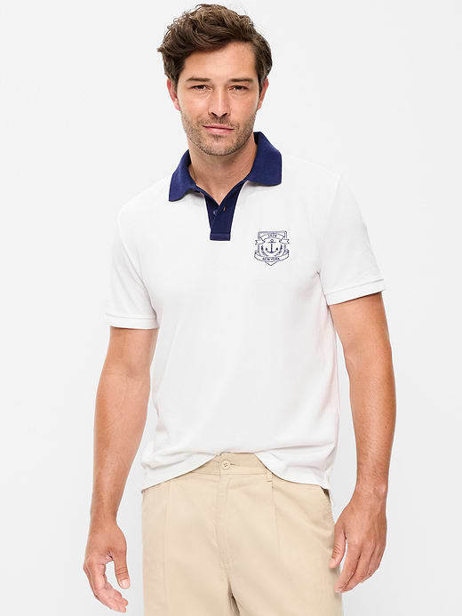 Old Navy Classic Fit Pique Graphic Polo — photo 1