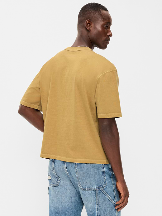 Old Navy Garment-Dyed Heavyweight Cropped T-Shirt — photo 3